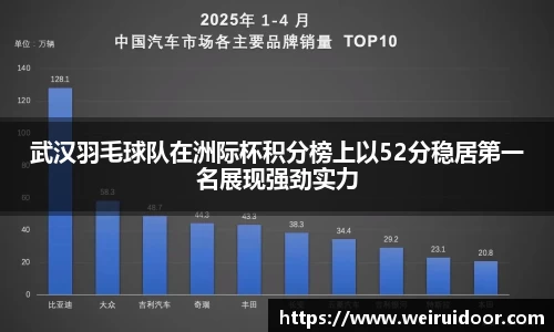 武汉羽毛球队在洲际杯积分榜上以52分稳居第一名展现强劲实力